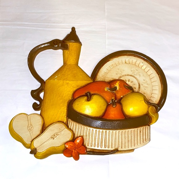 syroco Wall Decor Vintage Syroco Kitchen Fruit Wall Plaques 76 A B Set Of Two 1970s Retro
